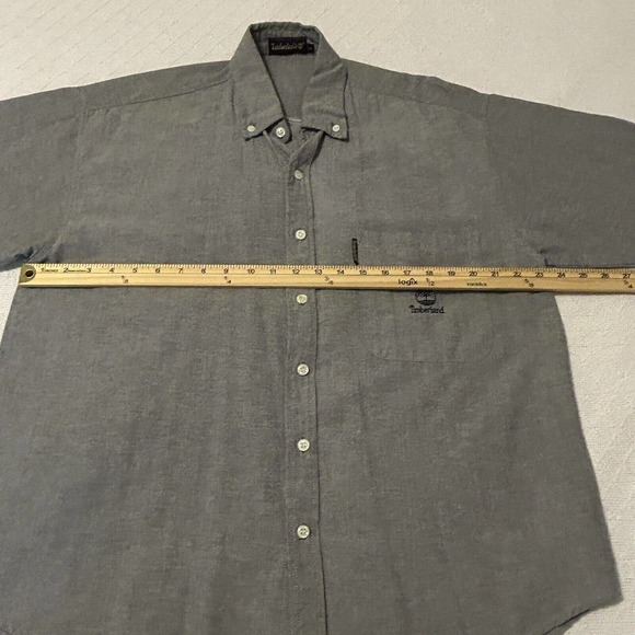 Timberland Men's Shirt Size Large Button Down Collared Short Sleeve - Picture 10 of 16